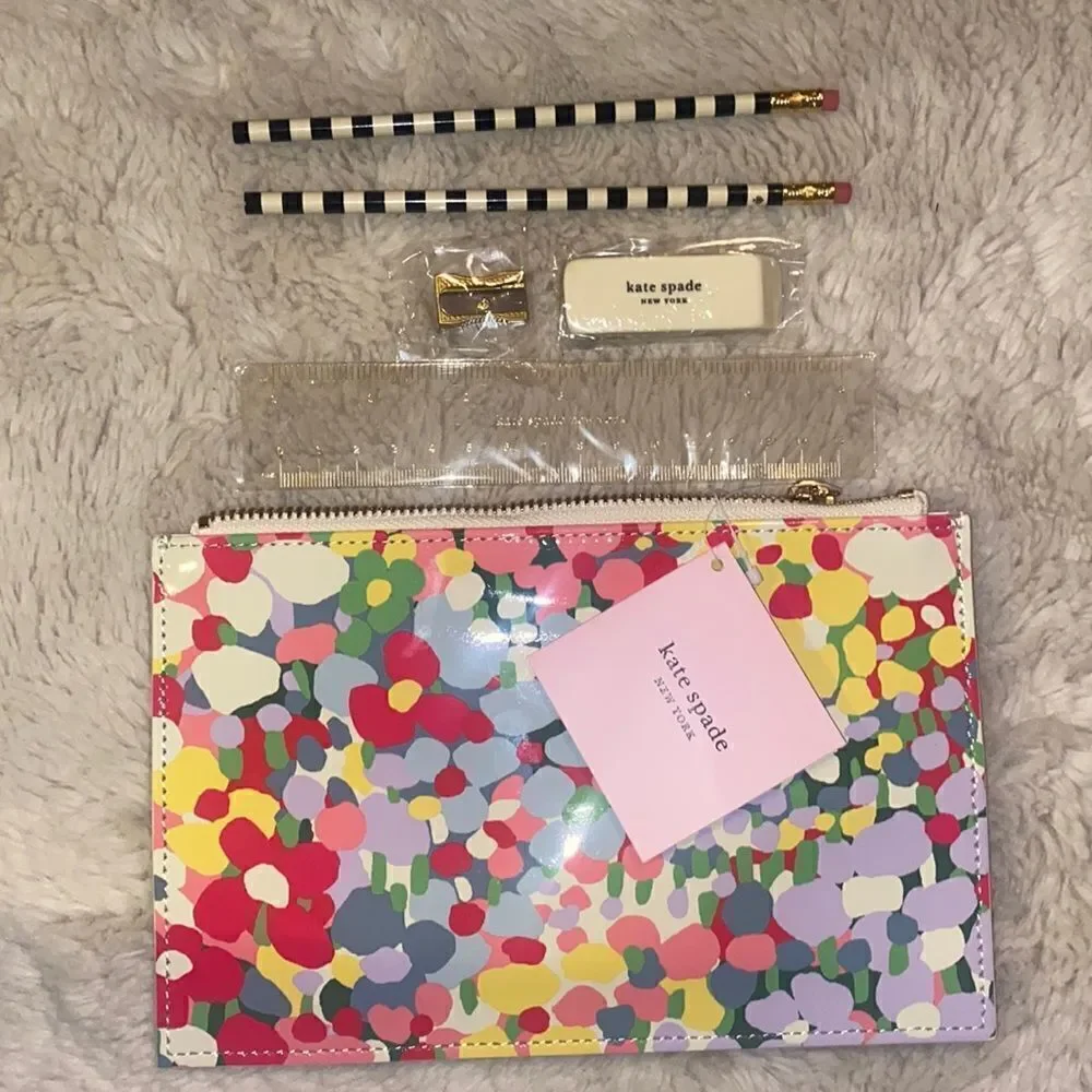 Kate Spade Floral Dot Pencil Pouch!